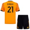 Original Trikotsatz AS Rom Dybala 21 Auswärtstrikot 2025-26 Für Kinder